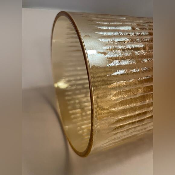 Pair Large Vintage Jeannette Tree Bark Variant Carnival Glass 23 oz Glasses - Picture 6 of 11